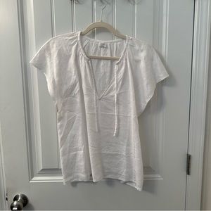 NWOT white linen top